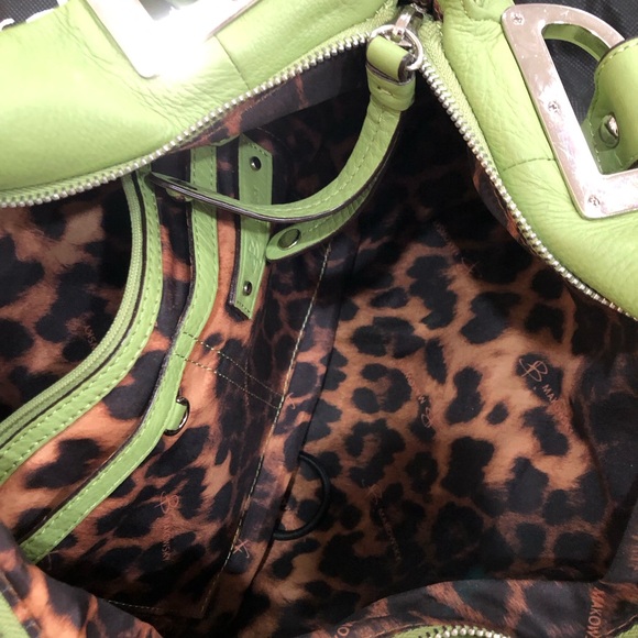 B. Makowsky Green Satchel and Dust Bag - Picture 3 of 4